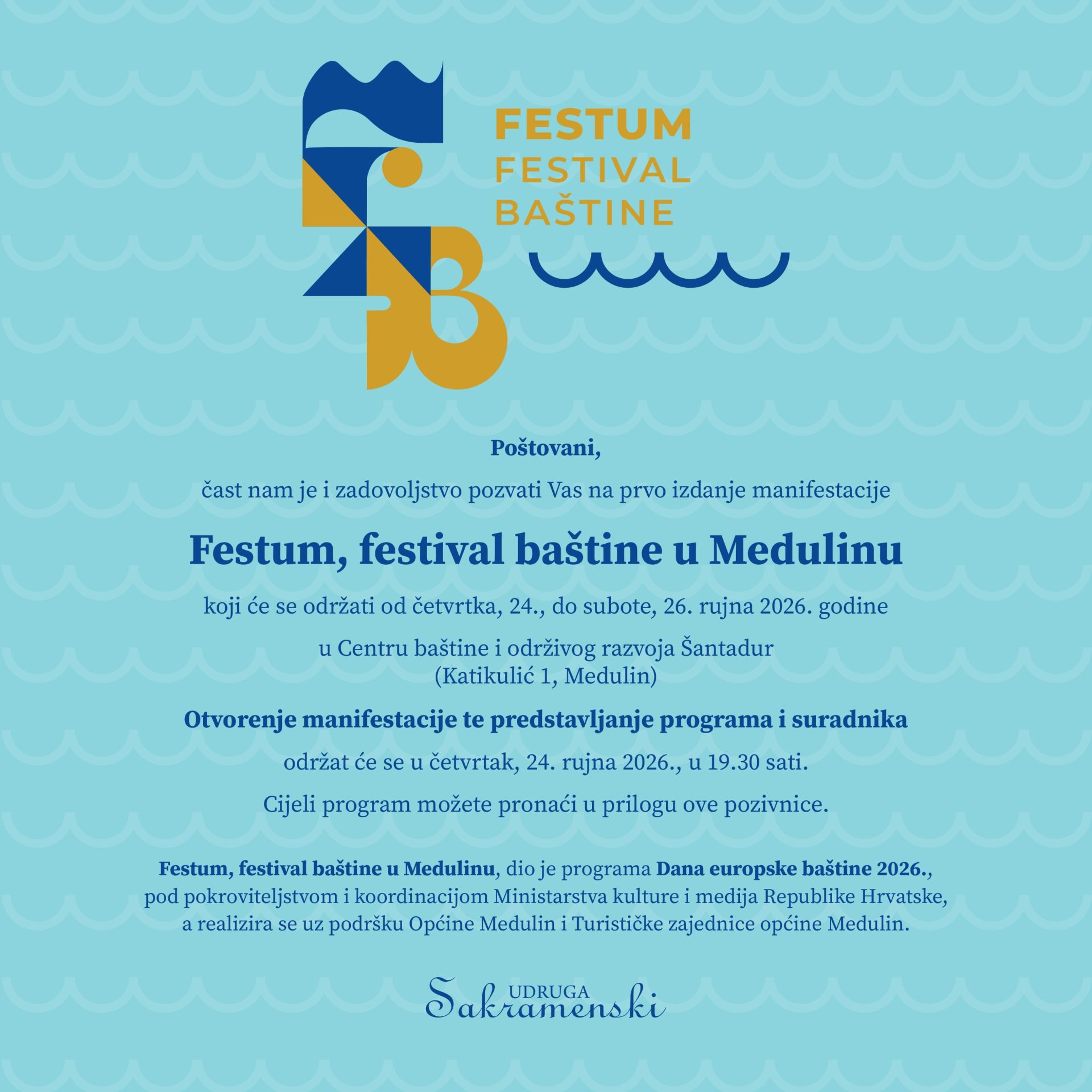 Prvo izdanje manifestacije „Festum, festival baštine u Medulinu“ ovaj vikend u Šantaduru